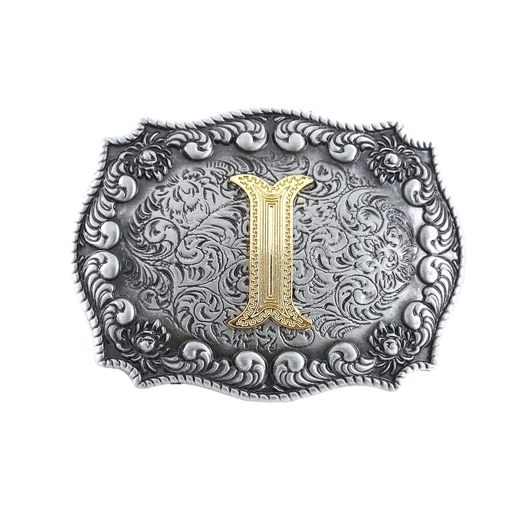 6011 Belt Buckle , Western Cowboy Rodeo Small Alphabet Letter ABCDMRJ to Z